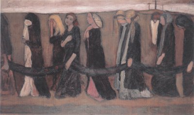 Procession of Mourning Women by Paula Modersohn Becker